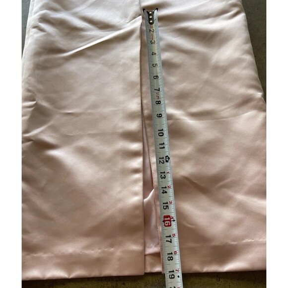 Vintage Pinky & Me Skirt Womens Size 4 Pink Formal Satin Long Maxi Lined Back - Picture 8 of 13